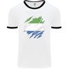 Fruit of the Loom T-Shirt Ringer Da Calcio Per Uomini Con Bandiera Del Sierra Leone