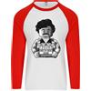 Fruit of the Loom Pablo Escobar Maglietta Da Baseball A Maniche Lunghe Per Uomo