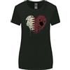 Gildan Love Qatar Flag QATARI DAY Calcio Maglietta Donna Taglio Ampio