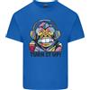 Gildan Alza Il Volume Cuffie DJ Monkey Musica T-Shirt In Cotone Leggero Da Uomo
