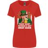 Gildan Giorno di San Patrizio Great Again Donald Trump Donna più Ampia Taglio T-Shirt