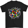 Gil dan Maglietta Divertente Rubix Cube Equation Enigma Uomo 100% Cotone