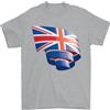 Gil dan T-Shirt Uomo Con Bandiera Britannica Union Jack 100% Cotone