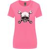 Gildan T-Shirt Donna Con Taglio Ampio Spanner Skull Meccanico Auto Biker Moto