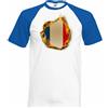 Fruit of the Loom Francese Bandiera Fiamme da Uomo Francia Tricolore T-Shirt Rugby Calcio Bastille