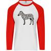 Fruit of the Loom Una Maglietta Da Baseball A Maniche Lunghe Per Uomo Zebra