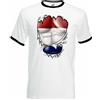 Fruit of the Loom T-Shirt Da Uomo Bandiera Olanda I Paesi Bassi Calcio Koningsdag Giorno Strappato