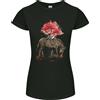 Gildan T-Shirt Acquerello Zebra E Albero Donna Taglia Petite