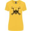 Gildan T-Shirt Donna Con Taglio Più Ampio Spanner Skull Meccanico Auto Biker Moto