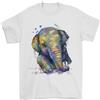 Gil dan Elefante Disegnato a Mano Acquarello T-Shirt 100% Cotone