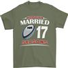 Gil dan T-Shirt Da Uomo Rugby Per Il 17° Anniversario Di Matrimonio 100% Cotone