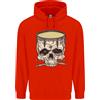 lovetshirts Felpa Con Cappuccio Da Uomo In Cotone All'80% Skull Snare Drum Drummer Drumming