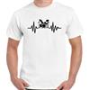 Drumming Pulse Uomo Divertente Batterista T-Shirt Cuore Beat Drum Set Kit Musica