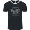 Fruit of the Loom T-Shirt Ringer Vintage Anni '20 Compleanno 2006 Uomo FotL Nero/Bianco