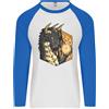 Fruit of the Loom Dragon Dice RPG Giochi Di Ruolo Fantasy Maglietta Baseball L/S Da Uomo