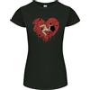 Gildan T-Shirt Donna Love Flag Isle Of Man Football Taglio Petite