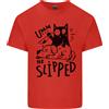Gildan Egli ad Aletta a Cat Murdering Un Cane Divertente Uomo Cotone T-Shirt