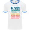 Fruit of the Loom T-Shirt Ringer Per Uomo Di 20 Anni Per Il 20° Compleanno