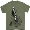 Gildan Ciclismo Un Ranocchio Che Cavalca Una Penny Farthing Maglietta Uomo 100% Cotone