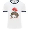 Fruit of the Loom T-Shirt Ringer Uomo Acquerello Zebra E Albero