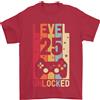 Gildan T-Shirt Da Uomo Per Il 25° Compleanno 25 Anni Livello Up Gaming 100% Cotone