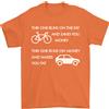 Gil dan Ciclismo Vs Contro Auto Ciclisti Ambiente Divertente T-Shirt 100% Cotone