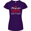 Gildan Divertente Always Give 100% Unless Sangue Donatore Donna Minuta Taglio T-Shirt