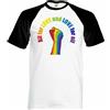 Fruit of the Loom \ Gildan Lgbt T-Shirt Gay Pride Tutti per Amore Pace Uguaglianza Unisex Maglietta Lesbo