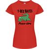 Gildan T-Rex Odia I Push Up Divertente Palestra Dinosauri T-Shirt Donna Taglio Petite