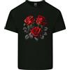 Gildan 3 Rose Rosse Gotico Goth Uomo Cotone Leggero T-Shirt