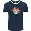 Fruit of the Loom T-Shirt Ringer Da Uomo Drummer Drumming Drum Salute FotL