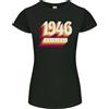 Gildan T-Shirt Vintage 80 Anni Compleanno Originale 1946 Donna Taglia Petite