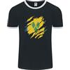 Fruit of the Loom T-Shirt Ringer Da Uomo Con Bandiera Di Saint Vincent E Grenadine FotL