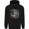 lovetshirts Vela Bussola Ancora Marinaio Barca Yacht Uomo 80% Cotone Felpa con Cappuccio
