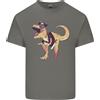 Gildan T-Shirt Divertente Di Pirata T-Rex In Cotone Leggero Per Uomo