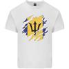 Gildan Torn Barbados Bandiera Barbadians Giorno Calcio Uomo Cotone Leggero T-Shirt