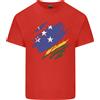Gildan T-Shirt Leggera In Cotone Per Uomo Con Bandiera Di Solomon Islands