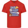 Gildan Gaming Eat Sleep Gioco Respawn Giocatore Arcade Maglietta Leggera In Cotone