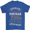 Gildan T-Shirt Vintage Premium Per Il 22° Compleanno 2004 Uomo 100% Cotone