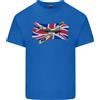 Gildan T-Shirt Leggera In Cotone Per Uomo Supermarine Spitfire Con La Union Jack