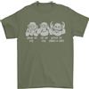 Gildan Cuffie DJ Drum And Bass Monkeys Maglietta Uomo 100% Cotone