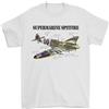 Gildan T-Shirt Infopic Uomo Supermarine Spitfire 100% Cotone