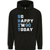 lovetshirts So Happy Im 90 Oggi Divertente 90th Compleanno Età Uomo 80% Cotone Felpa