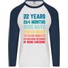 Fruit of the Loom T-Shirt Da Baseball A Maniche Lunghe Per Il 22° Compleanno Di 22 Anni