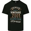 Gildan T-Shirt Premium Vintage Per Il 25° Compleanno 2001 Da Uomo In Cotone Leggero