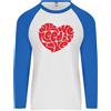 Fruit of the Loom Tutto Ciò Di Cui Hai Bisogno È Amore Cuore Pace Maglietta Baseball L/S Uomo