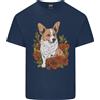 Gildan T-Shirt Per Bambini Corgi Con Fiori
