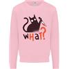 Awdis Cosa? Divertente Gatto Nero Assassino Halloween Felpa Per Bambini