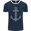 Fruit of the Loom Maglietta Ringer Da Uomo Con Ancora Vela Marinaio Capitano Barca FotL