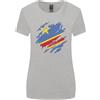 Gildan Bandiera Del DR Congo Giornata Congolese Calcio T-Shirt Donna Taglio Ampio